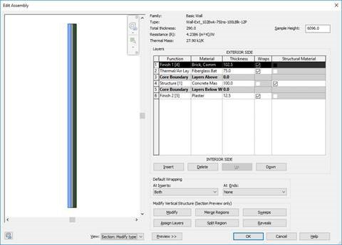 Edit Structure Window in Revit