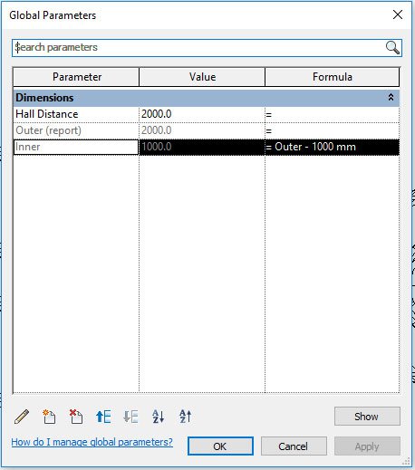 Global Parameter Value Table in Revit