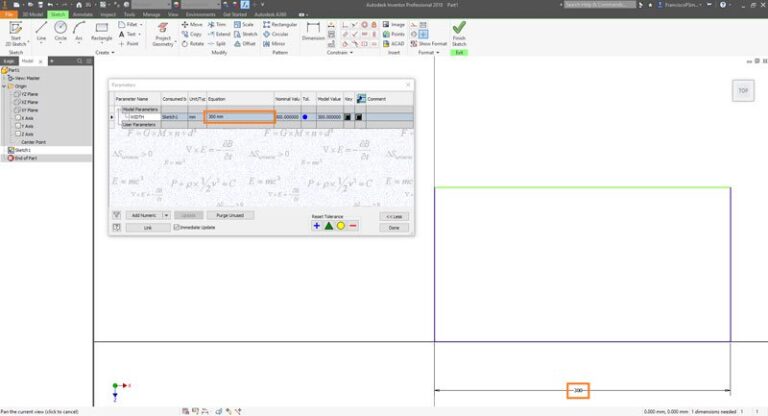 Autodesk Inventor Parameters