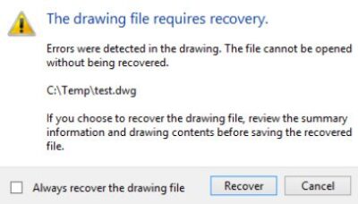 How to Recover AutoCAD File