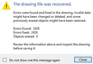 recover autocad file