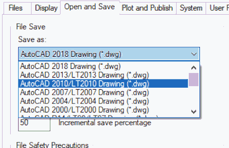 autocad file format