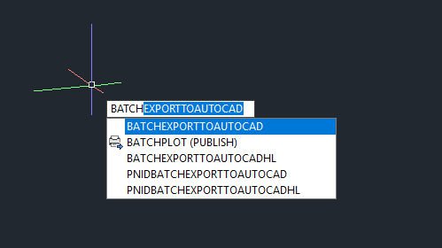 Batch Export to AutoCAD Command