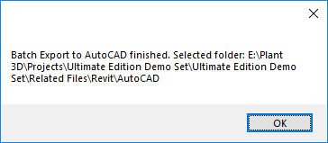 Batch Export to AutoCAD Finished