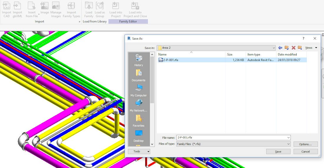 Import Plant 3D Model into Revit