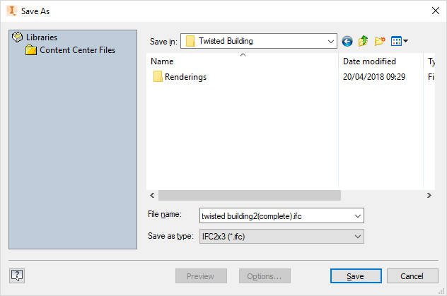Save As ifc File