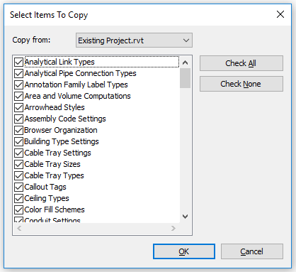 Select Items to Copy