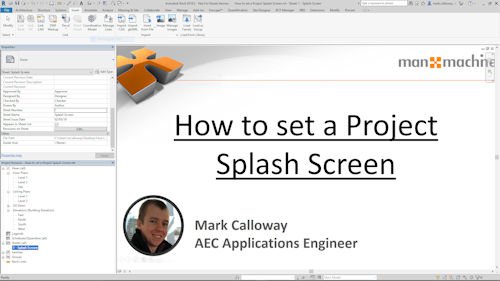 A Sheet for Project Splash Screen in Revit