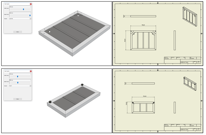 A Frame Configurator with Input Parameters