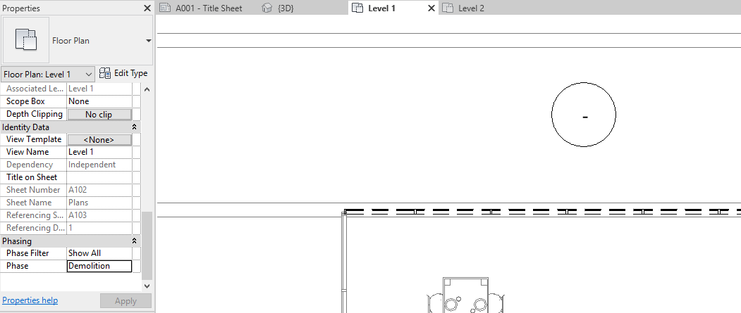 Revit Wall Demolished