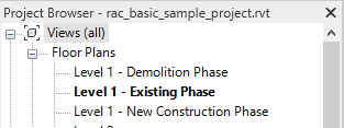 Revit Project Browser
