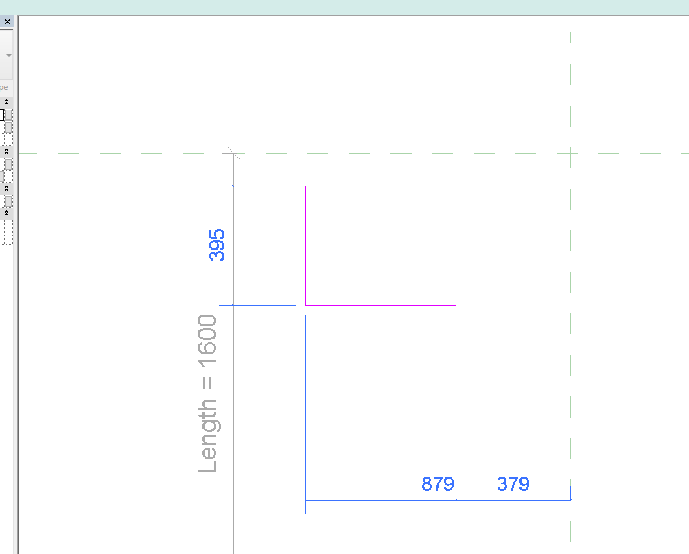 Drag the dimension away from the reference plane