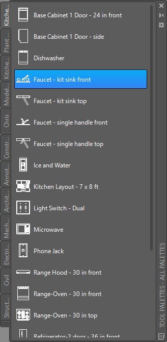 AutoCAD Blocks Tool Palette