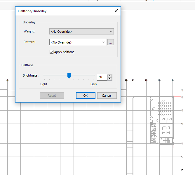 Halftone/Underlay Options