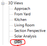 Revit 3D Mode in Project Browser