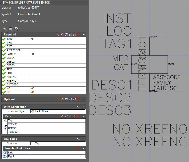 Relay Coil Symbol in the Block Editor