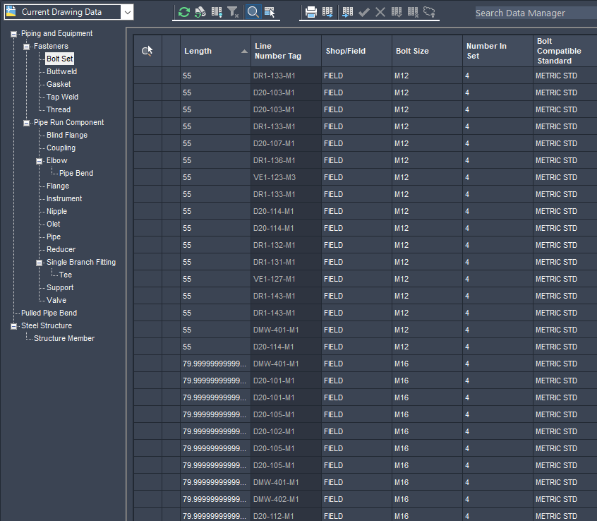 Bolt Set Specs