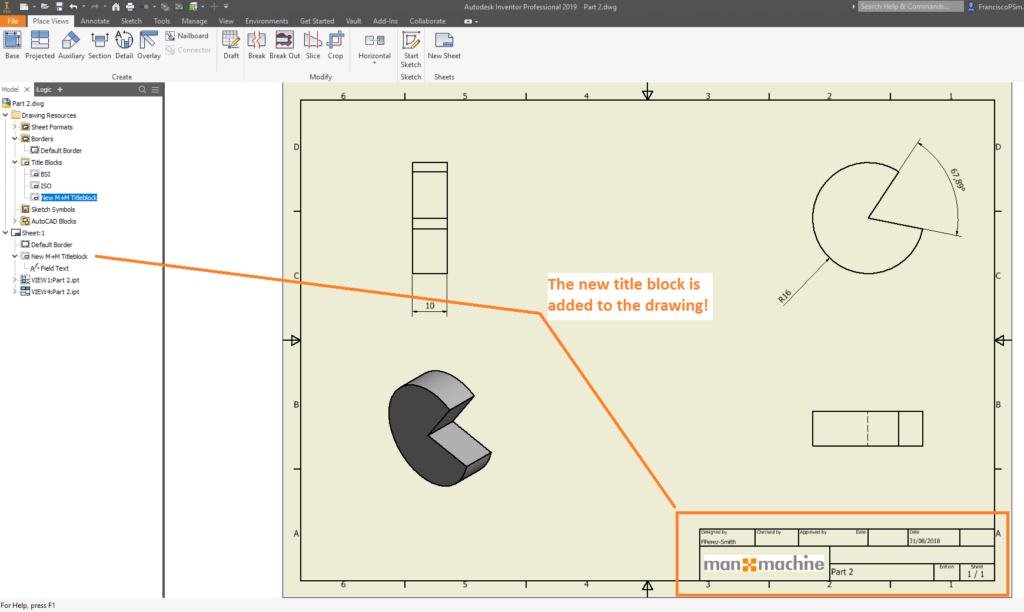 Inventor - New Title Block