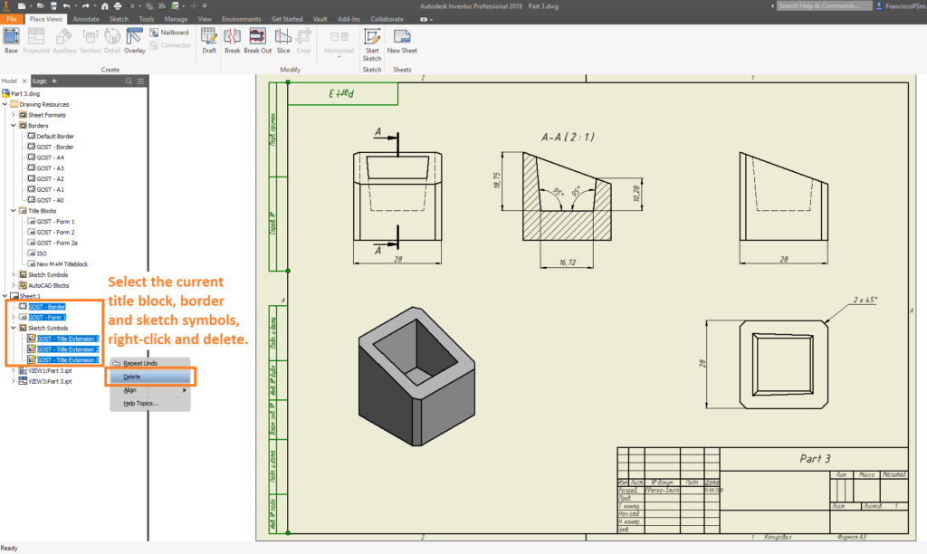 Inventor Drawing - Delete Resources