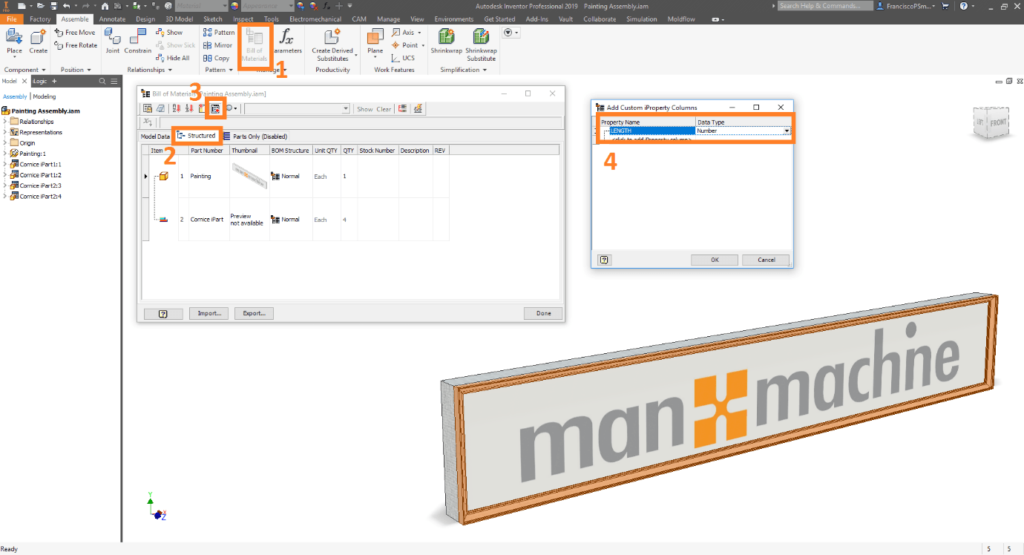 Assembly BOM Custom Parameters