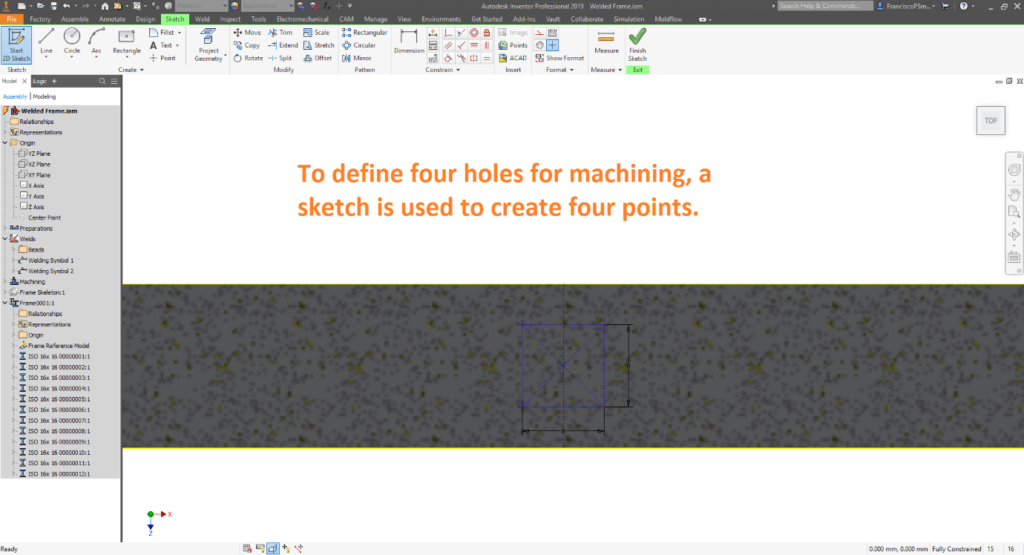 Adding holes for machining