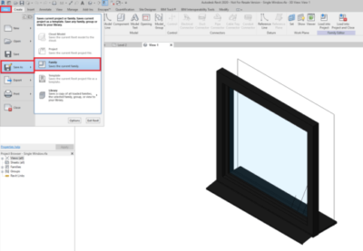 Save A Revit Family Out Of An Existing Project