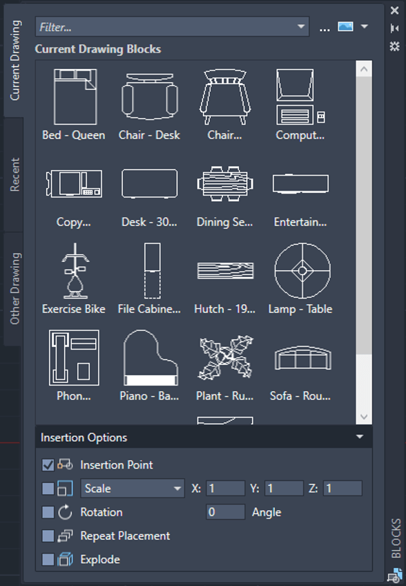 autocad update block