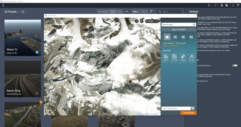 Everest Model in Infraworks