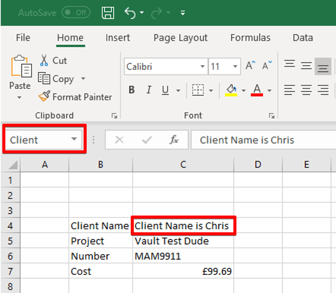 Excel Spreadsheet Data