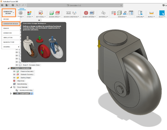 Fusion 360 Generative Design Environment