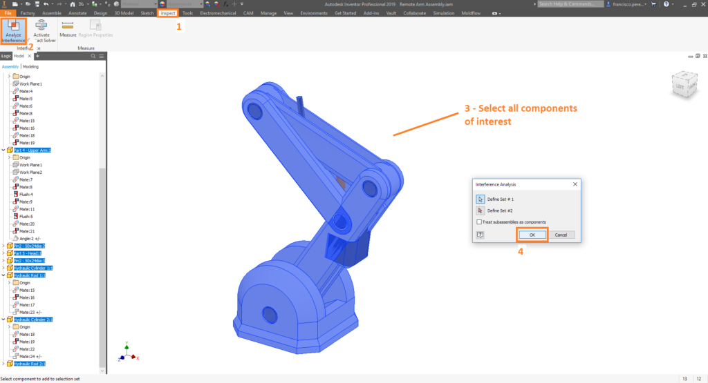 Inventor Analyse Interference