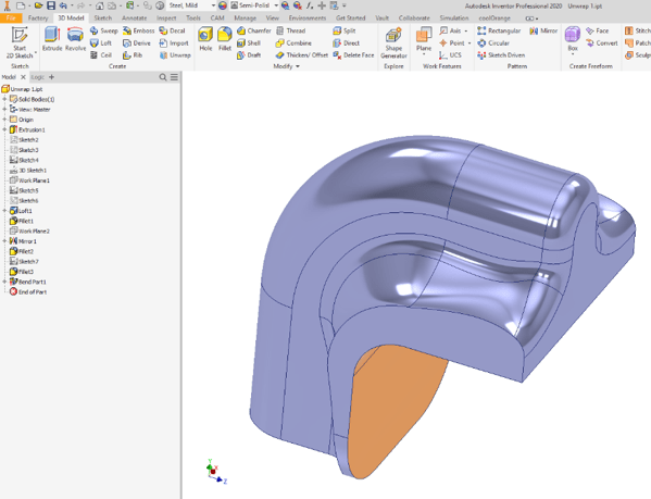 Complex Shape in Inventor