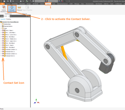 Autodesk Inventor Contact Solver