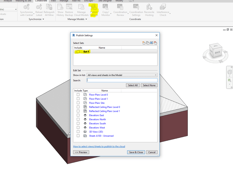 Publish Views and Sheets in Sets