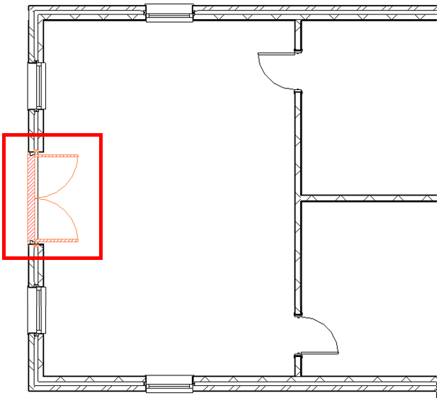 Revit Plan with Doors Filter Applied