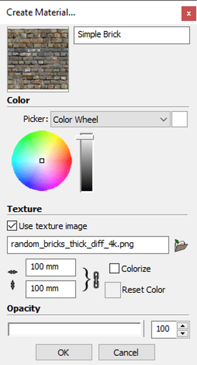 Sketchup Create Brick Material
