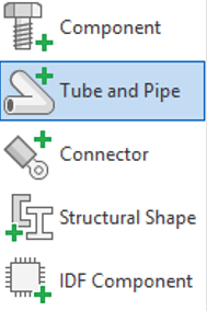Autodesk Inventor Tube and Pipe Menu