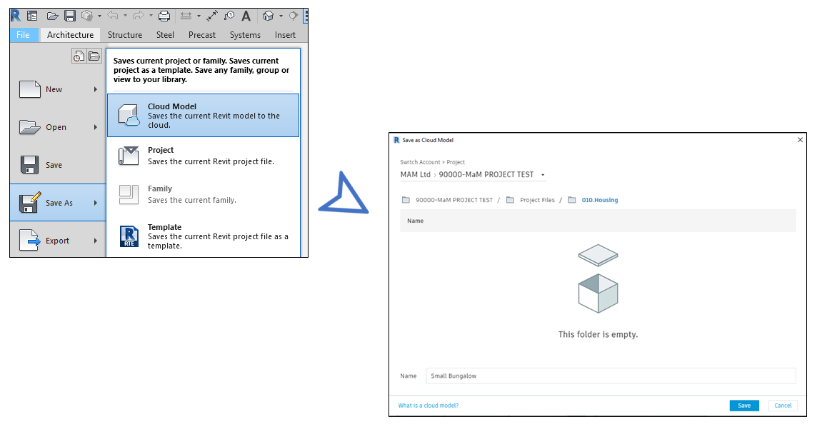 Save a Revit Model File To The Cloud