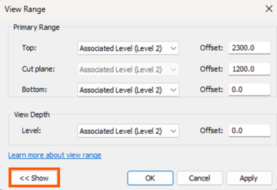 View Range in Autodesk Revit